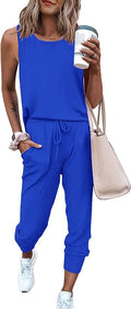 PRETTYGARDEN Women's Two Piece Outfit Sets Casual Summer Sleeveless Matching Lounge Wear Spring Travel Clothes Tracksuit