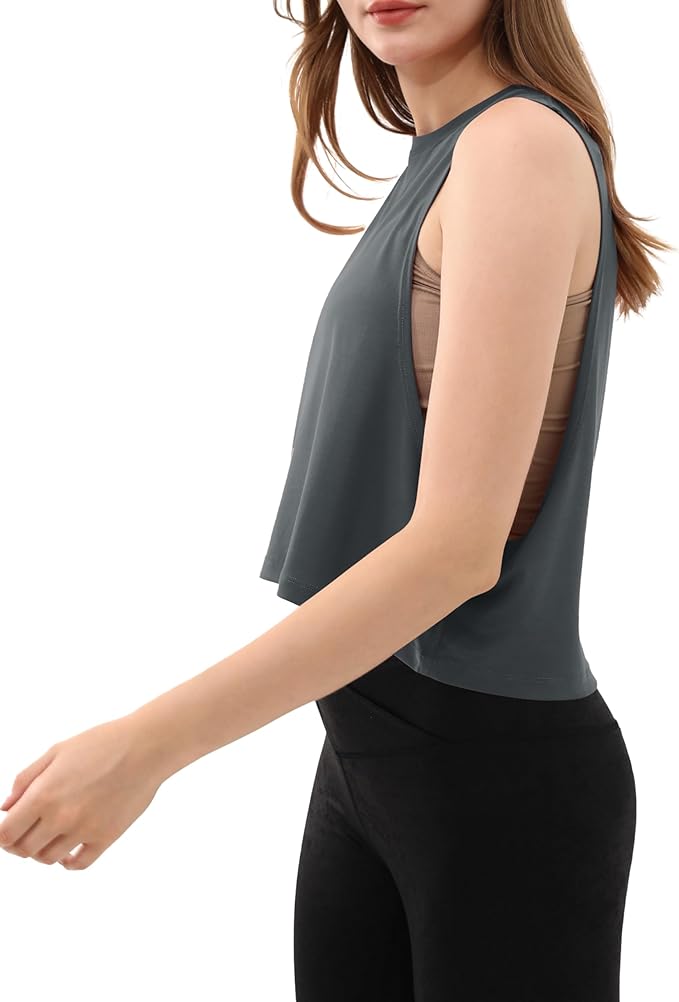 ODODOS 3-Pack Loose Tank Tops for Women Sleeveless Gym Athletic Workout Tops Yoga Shirts