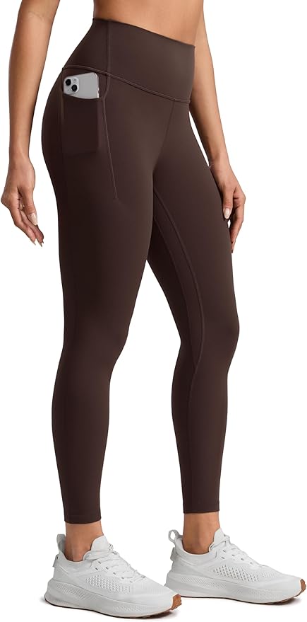 CRZ YOGA Butterlift Workout Leggings Pockets 25" - High Waist Pilates Athletic Gym Womens Yoga Pants Buttery Soft
