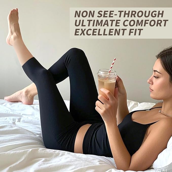 3 Pack Leggings for Women-No See-Through High Waisted Tummy Control Yoga Pants Workout Running Legging
