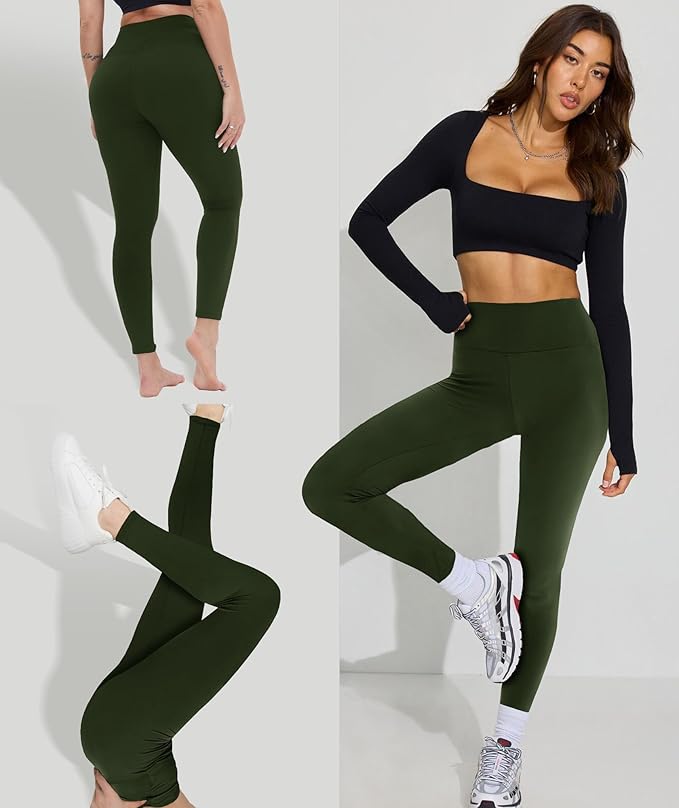GAYHAY High Waisted Leggings for Women - Soft Opaque Slim Tummy Control Printed Pants for Running Cycling Yoga
