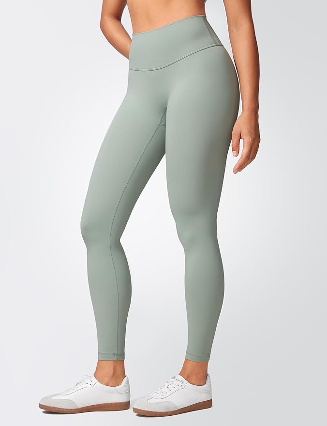 INGIA Womens High Waist No Front Seam Scrunch Butt Leggings Workouts 25 Inches V-Back Scrunch Booty Gym Yoga Pants