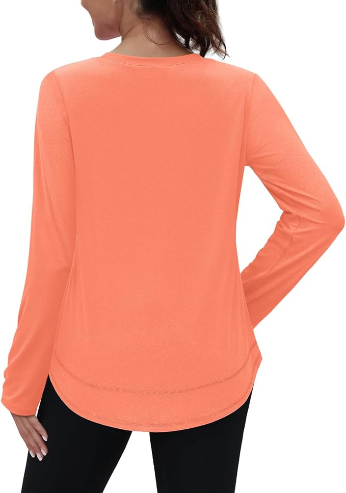 XIEERDUO Women's Workout Tops Long Sleeve Quick Dry Shirts for Hiking Running S-3XL