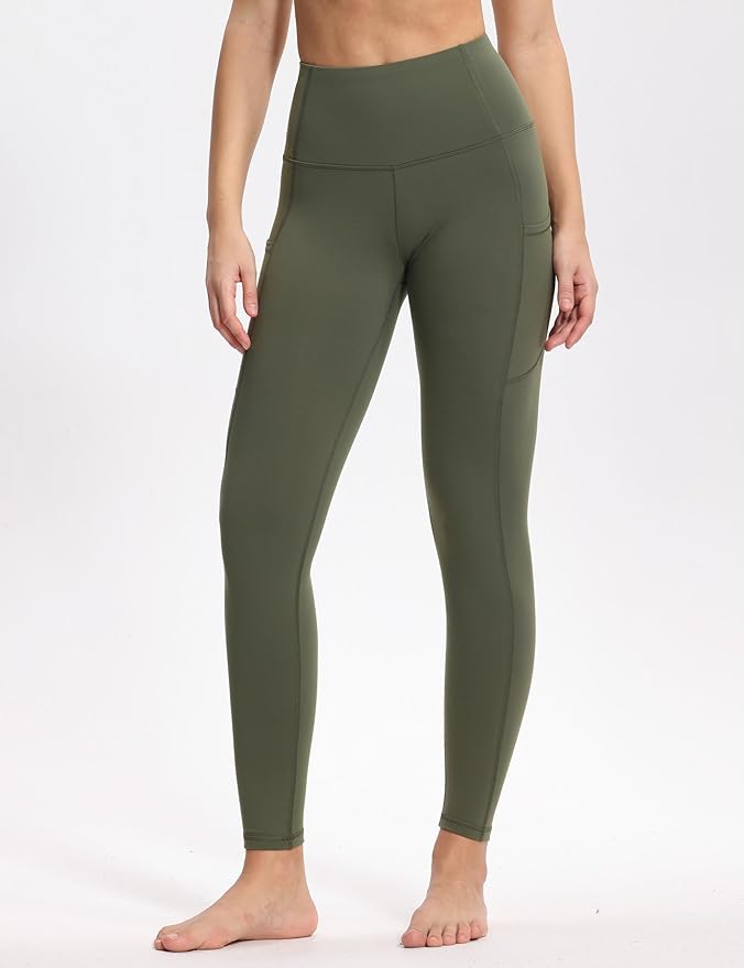 Dragon Fit High Waist Yoga Leggings with 3 Pockets,Tummy Control Workout Running 4 Way Stretch Yoga Pants