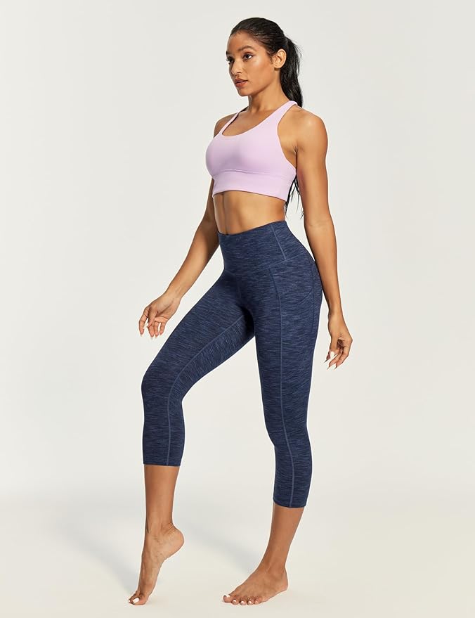 IUGA High Waisted Yoga Pants for Women with Pockets Capri Leggings for Women Workout Leggings for Women Yoga Capris