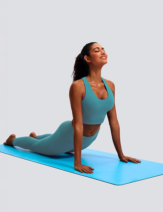 Sports Bras for Women Criss-Cross Back Padded Workout Tank Tops Medium Support Crop Tops for Women