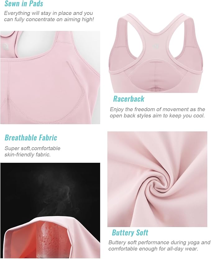 RUNNING GIRL Workout Tank Tops with Built in Bras for Women,Compression Shirt Strappy Back Athletic Yoga Tops