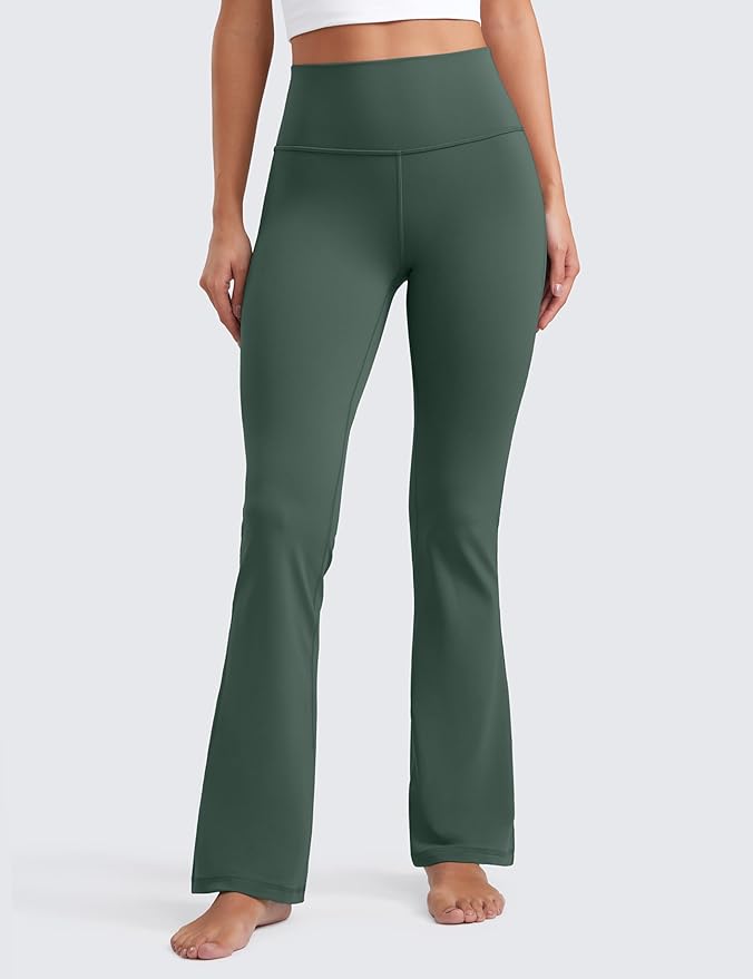 CRZ YOGA Butterluxe Flare Leggings 29"/30.5"/32"/33.5" - High Waist Bootcut Wide Leg Lounge Womens Yoga Pants with Pocket