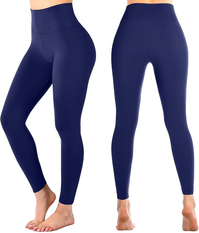 Leafigure High Waisted Leggings for Women- Soft No See-Through Yoga Pants for Gym Workout Running