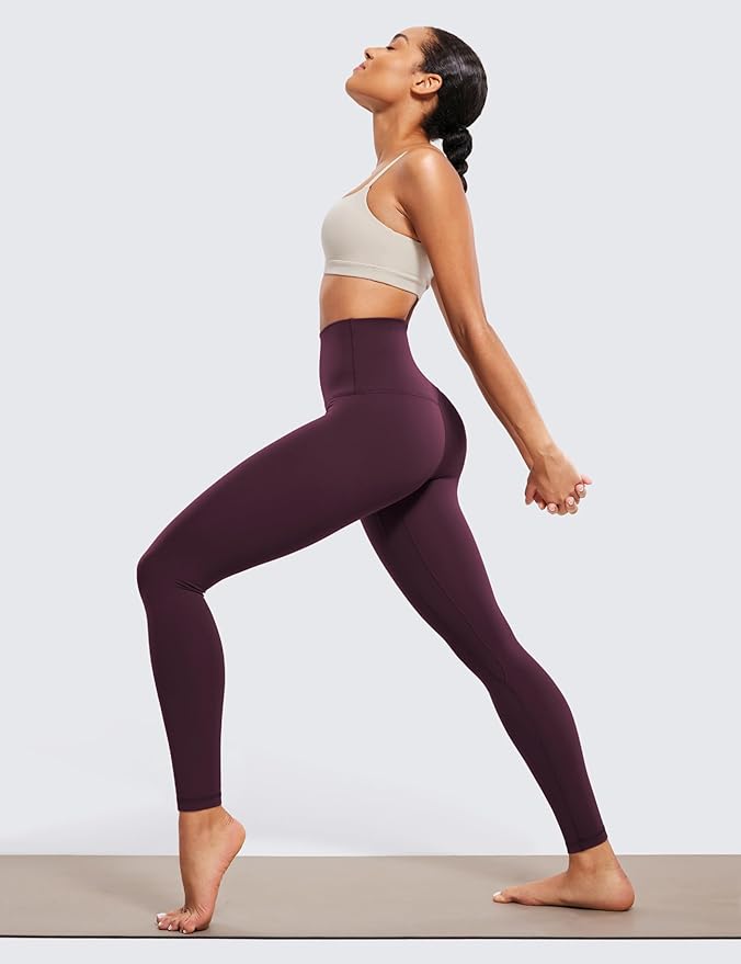 CRZ YOGA Butterluxe Super High Waist Leggings 28" - Full Length Buttery Soft Womens Yoga Pants Over Belly