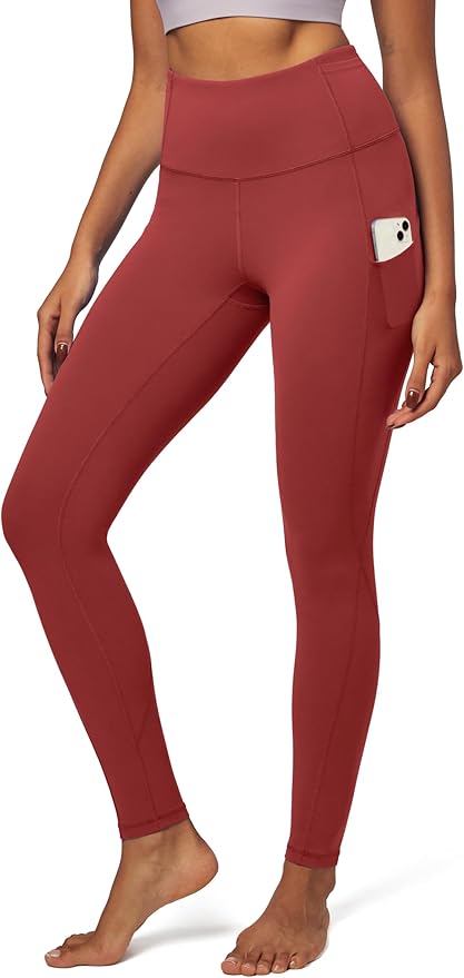 IUGA Leggings with Pockets for Women High Waisted Yoga Pants Women Tummy Control Workout Compression Running Leggings