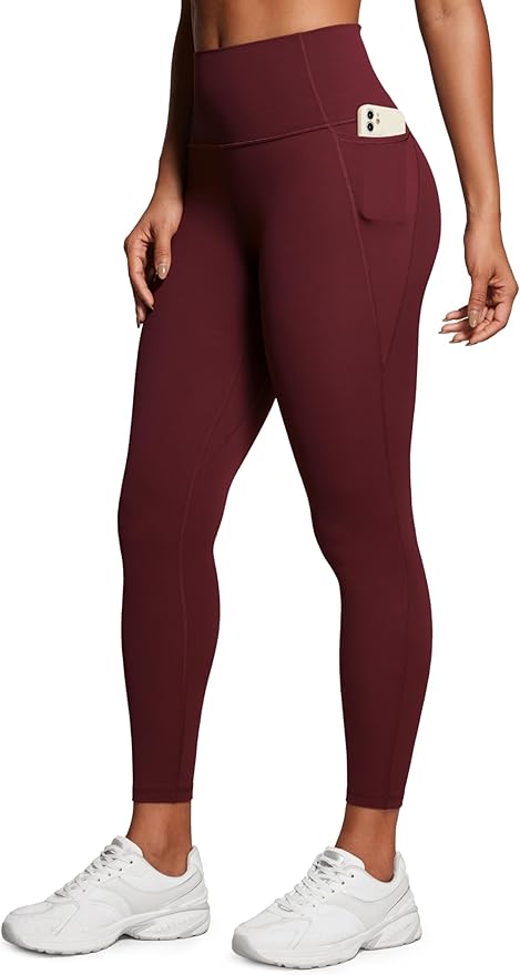 CRZ YOGA Butterluxe Workout Leggings Pockets 25'' - High Waisted Gym Womens Yoga Pants Buttery Soft