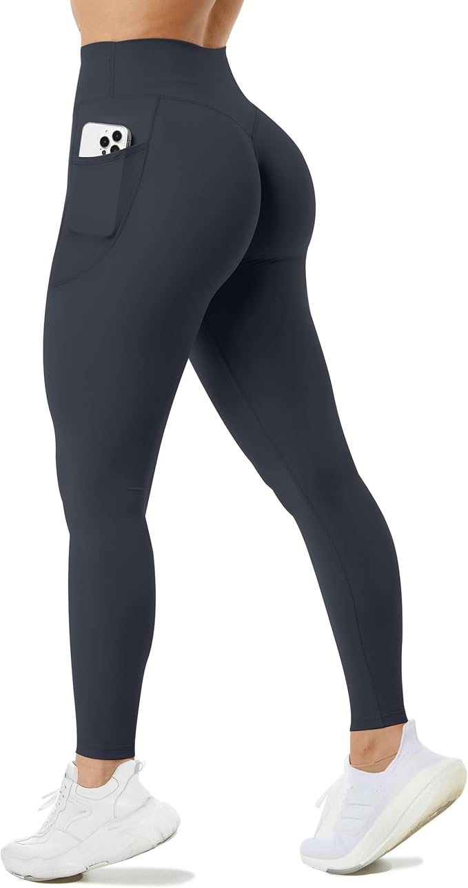 Unthewe Naked-Feel No Front Seam Leggings for Women - High Waisted Buttery Soft Workout Yoga Pants 25"