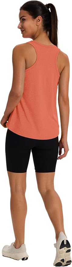 WIHOLL Women's Workout Tank Tops Sleeveless Athletic Racerback for Gym Yoga Running - Summer Fitness Tops Scoop Neck (S-XXL)