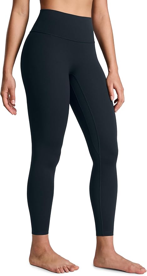 CRZ YOGA SculptAir No Front Seam Yoga Leggings 25" - High Waisted Womens Pants Workout Pilates Athletic V Back Buttery Soft