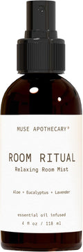 Muse Apothecary Room Ritual - Aromatic and Relaxing Room Mist, 4 oz, Infused with Natural Essential Oils - Aloe + Eucalyptus + Lavender