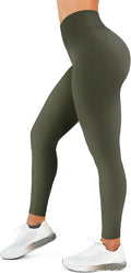 High Waisted Leggings for Women - No Front Seam Tummy Control Yoga Pants for Workout Running No See Through