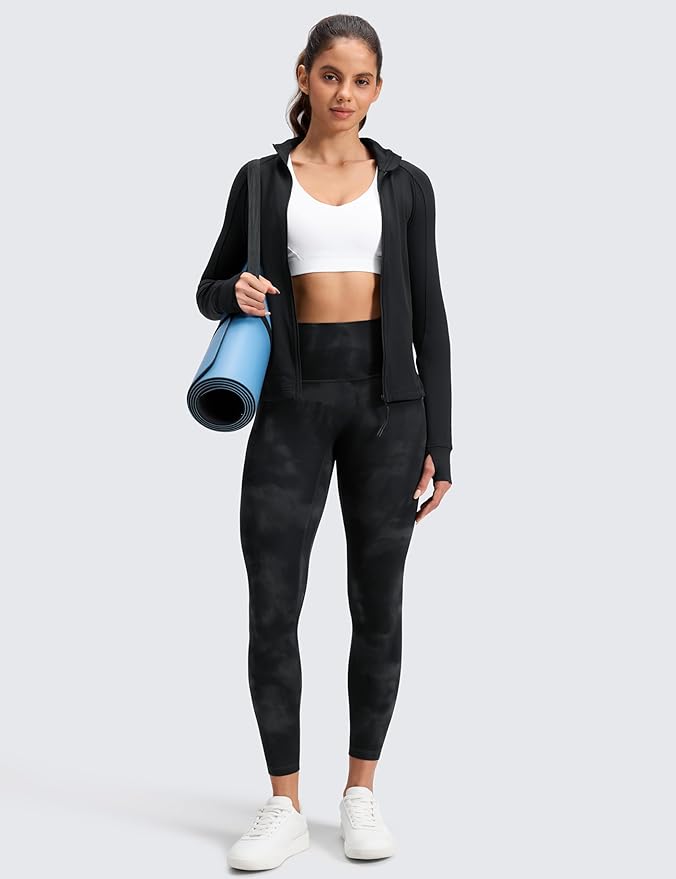 CRZ YOGA Butterluxe No Front Seam Yoga Leggings 25" - High Waisted Womens Lounge Pants Pilates Workout Athletic Buttery Soft