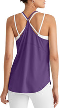 G4Free Workout Athletic Tank Tops for Women Racerback Lightweight Gym Pilates Y-Back Loose Fit Running Tanks Top