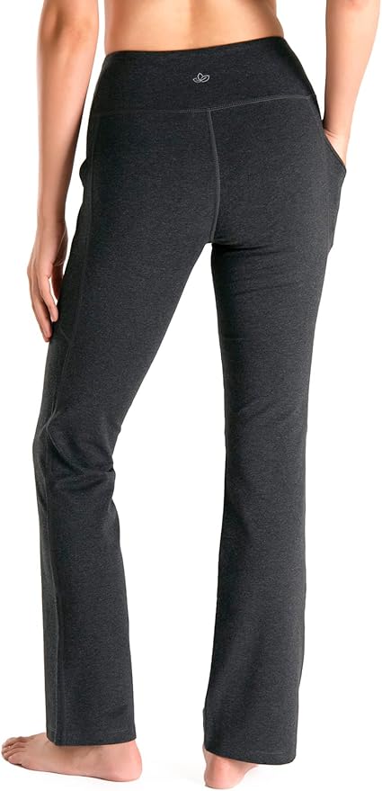 Yogipace Petite/Regular/Tall Women's Bootcut Yoga Pants with Side Pockets, Flare Leggings for Travel, Lounge & Everyday Wear