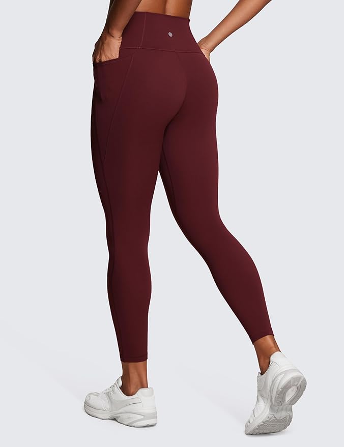 CRZ YOGA Butterluxe Workout Leggings Pockets 25'' - High Waisted Gym Womens Yoga Pants Buttery Soft