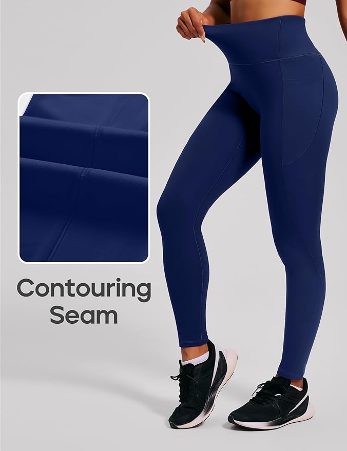 Heathyoga Scrunch Butt Lifting Leggings with Pockets for Women Tummy Control Compression Leggings No Front Seam Yoga Pants