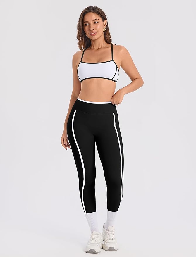 ABOCIW Womens Color Block Workout Sets Racerback Tank Top High Waist Leggings Gym Set Yoga Pilates Outfits
