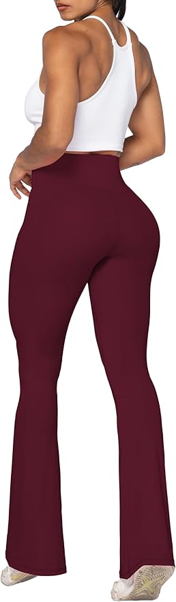 Sunzel Flare Leggings, Crossover Yoga Pants with Tummy Control, High-Waisted and Wide Leg
