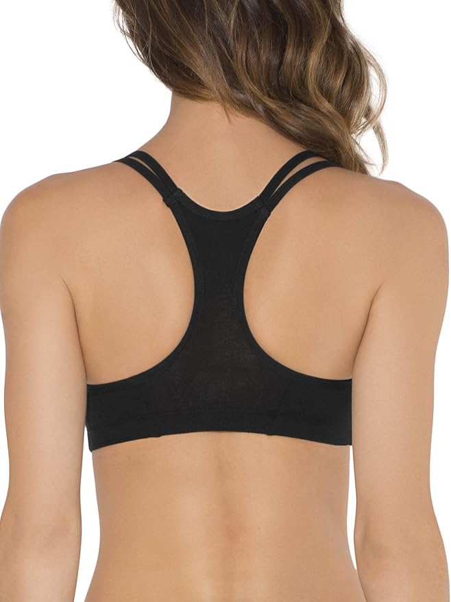 Fruit of the Loom Women's Spaghetti Strap Cotton Sports Bra - All-Day Comfort & Easy Movement