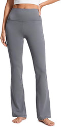 CRZ YOGA Butterluxe Flare Leggings 29"/30.5"/32"/33.5" - High Waist Bootcut Wide Leg Lounge Womens Yoga Pants with Pocket