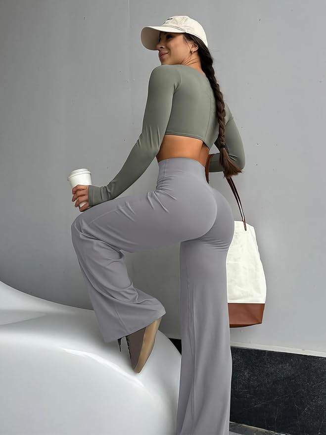 YEOREO Workout Leggings Womens No Front Seam Straight Leggings 29"/ 31.5"/ 33"/ 35" High Waist Buttery Eddiy Gym Yoga Pants