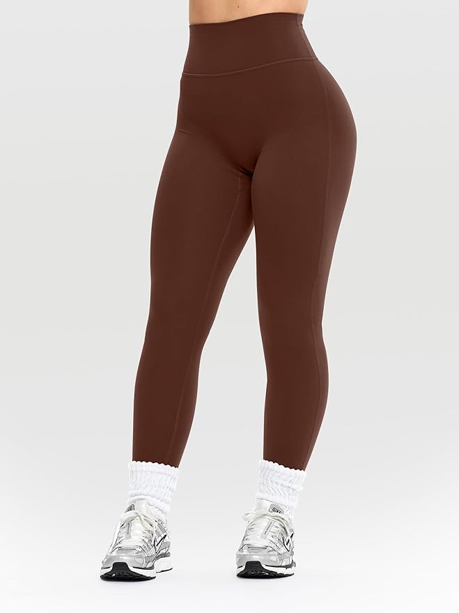 Olmlmt No Front Seam Workout Leggings for Women Tummy Control Butt Lifting Leggings Buttery Soft Gym Yoga Pants