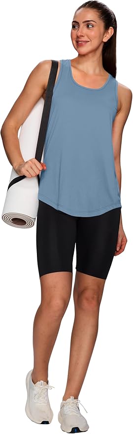 WIHOLL Workout Tops for Women Summer Athletic Tank Tops Sleeveless Shirts Beach Lightweight Gym Clothes