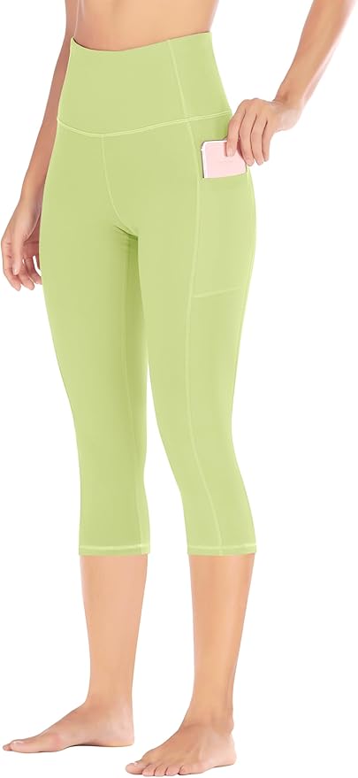 Ewedoos Capri Leggings for Women High Waisted Yoga Pants with Pockets for Women Tummy Control Workout Leggings Yoga Capris