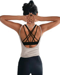 OYANUS Womens Summer Workout Tops Sexy Backless Yoga Shirts Open Back Activewear Running Sports Gym Tank Tops