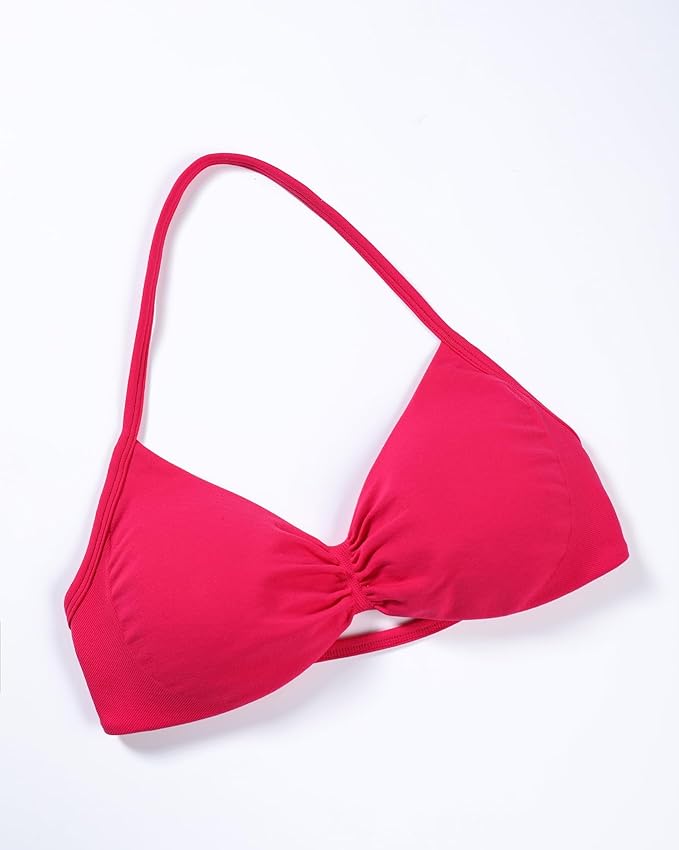 AUROLA Influence Strappy Bra Sports Bras for Women, Backless Padded Impact Strappy Bra Workout Gym Yoga with Removable Cups
