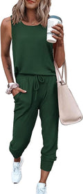 PRETTYGARDEN Women's Two Piece Outfit Sets Casual Summer Sleeveless Matching Lounge Wear Spring Travel Clothes Tracksuit