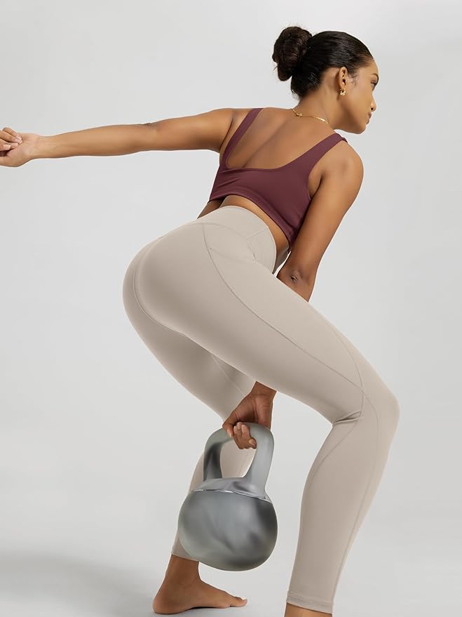 ODODOS Women's High Waisted Yoga Leggings with Pockets, Tummy Control Non See Through Workout Athletic Running Yoga Pants