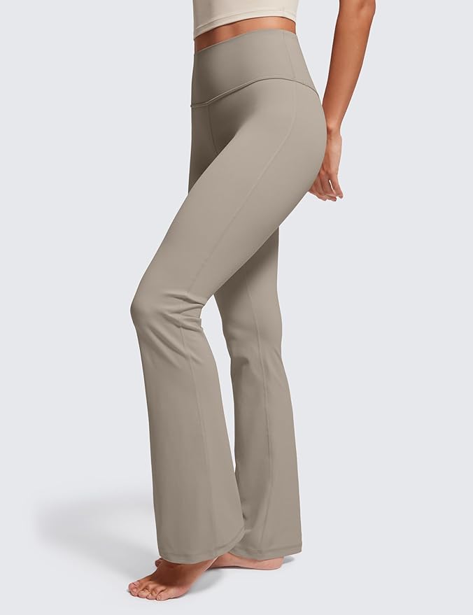 CRZ YOGA Butterluxe Flare Leggings 29"/30.5"/32"/33.5" - High Waist Bootcut Wide Leg Lounge Womens Yoga Pants with Pocket