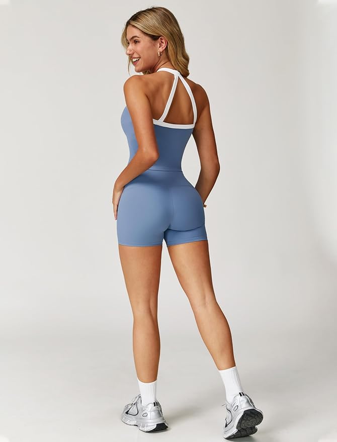 QBGJTD Two Piece Workout Sets For Women Tank Top Matching High Waist Booty Lifting Shorts Gym Yoga Active Wear Outfits