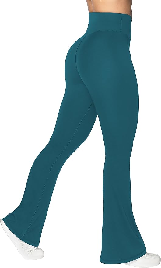 Sunzel Flare Leggings, Crossover Yoga Pants with Tummy Control, High-Waisted and Wide Leg