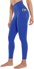 ENERBLOOM Workout Leggings with Pockets for Women High Waist Yoga Pants 25"/28" Cream Soft Lightweight Athletic Gym Tights