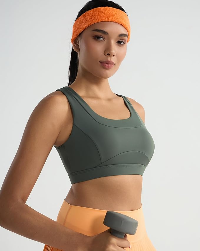 RUNNING GIRL Sports Bras for Women High Support,Molded Cup High Impact Sports Bra Racerback Workout Yoga Running Bra