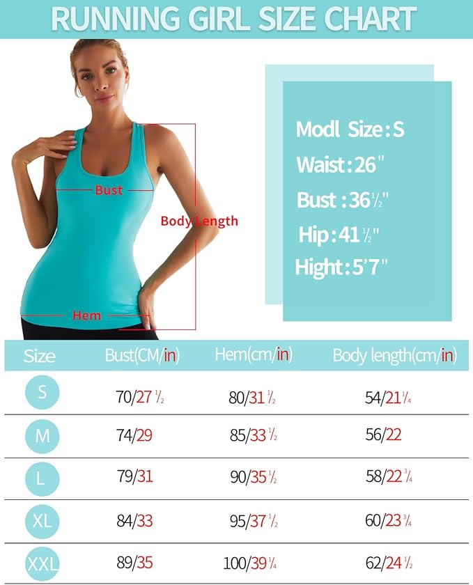RUNNING GIRL Workout Tank Tops with Built in Bras for Women,Compression Shirt Strappy Back Athletic Yoga Tops
