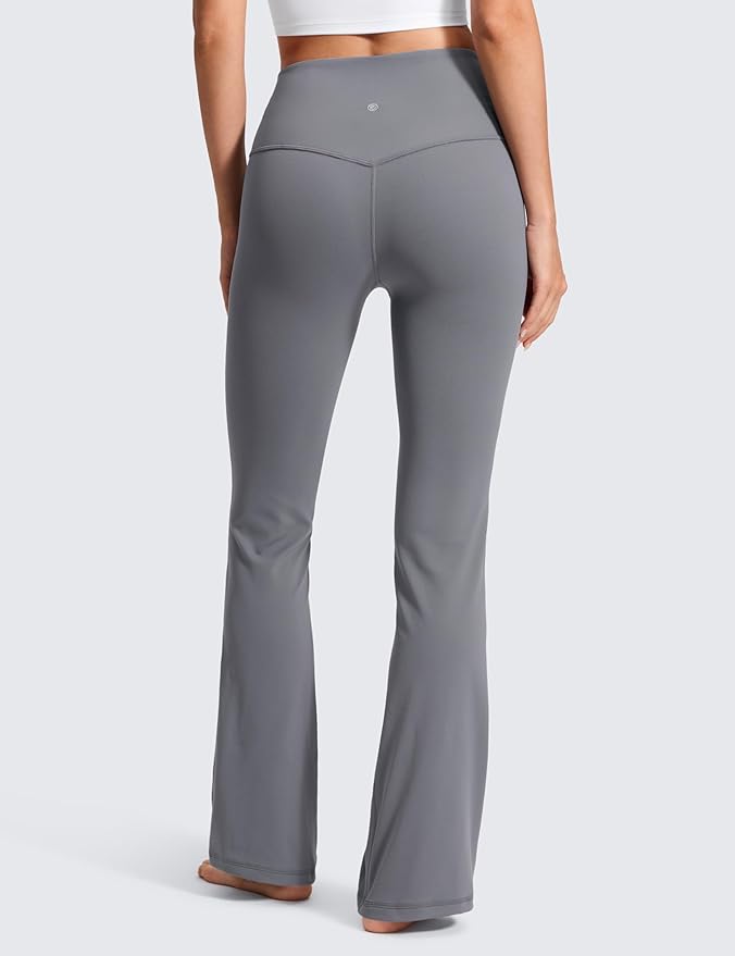 CRZ YOGA Butterluxe Flare Leggings 29"/30.5"/32"/33.5" - High Waist Bootcut Wide Leg Lounge Womens Yoga Pants with Pocket