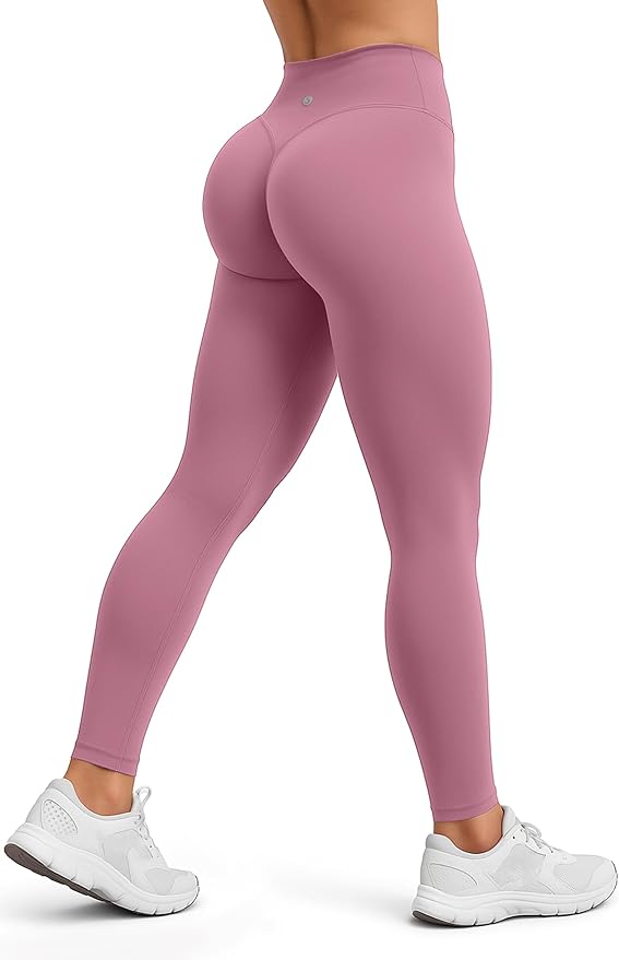 Sogetdo Yoga Leggings for Women Hidden Scrunch Butt Non See Through High Waisted No Front Seam Athletic Gym Workout Pants