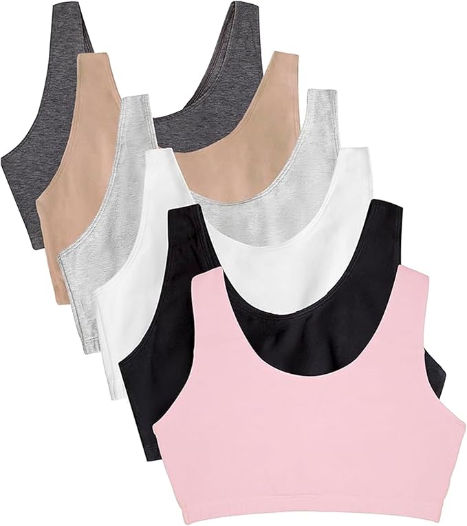 Fruit of the Loom Women's Built Up Tank Style Sports Bra Value Pack