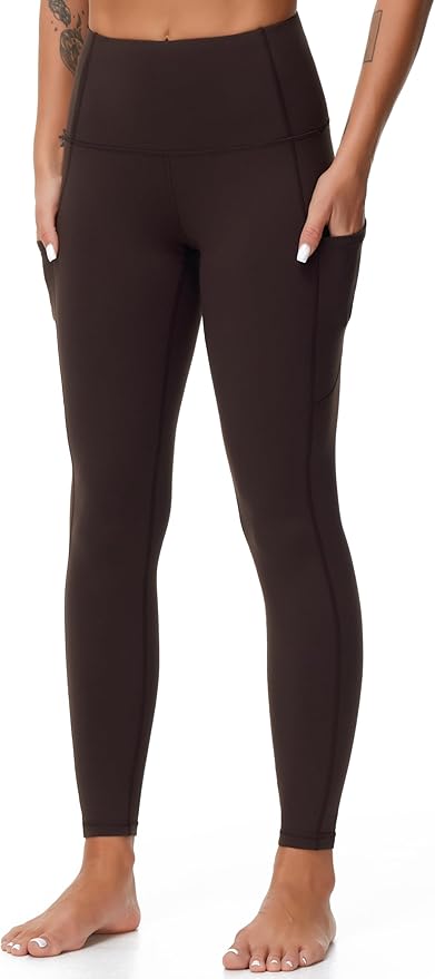 Dragon Fit High Waist Yoga Leggings with 3 Pockets,Tummy Control Workout Running 4 Way Stretch Yoga Pants