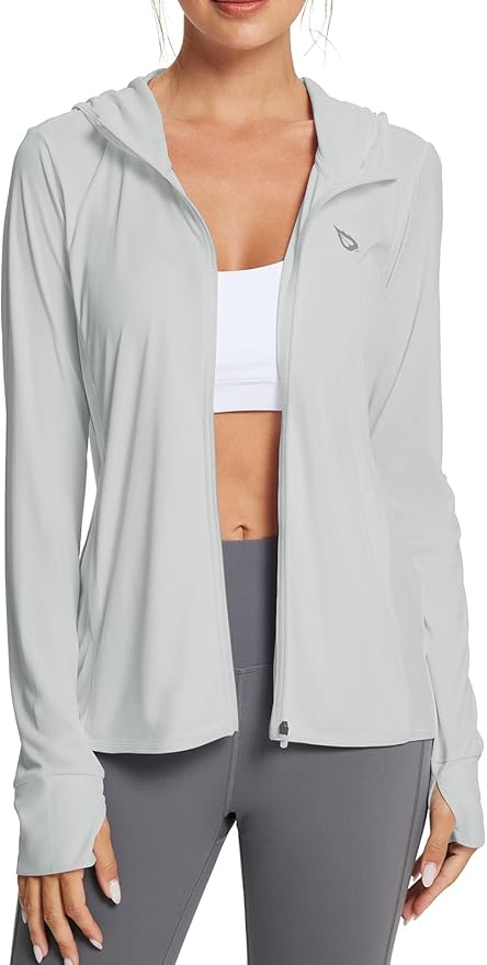 baleaf Women's Sun Protection Jacket Hoodie Clothing Lightweight Long Sleeve Sun Cover Up Shirt