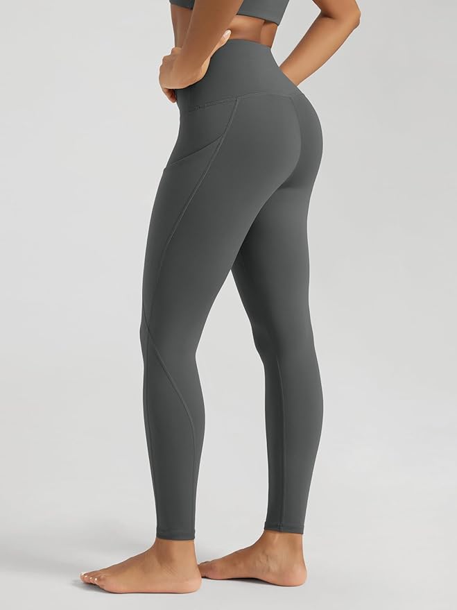 ODODOS Women's High Waisted Yoga Leggings with Pockets, Tummy Control Non See Through Workout Athletic Running Yoga Pants